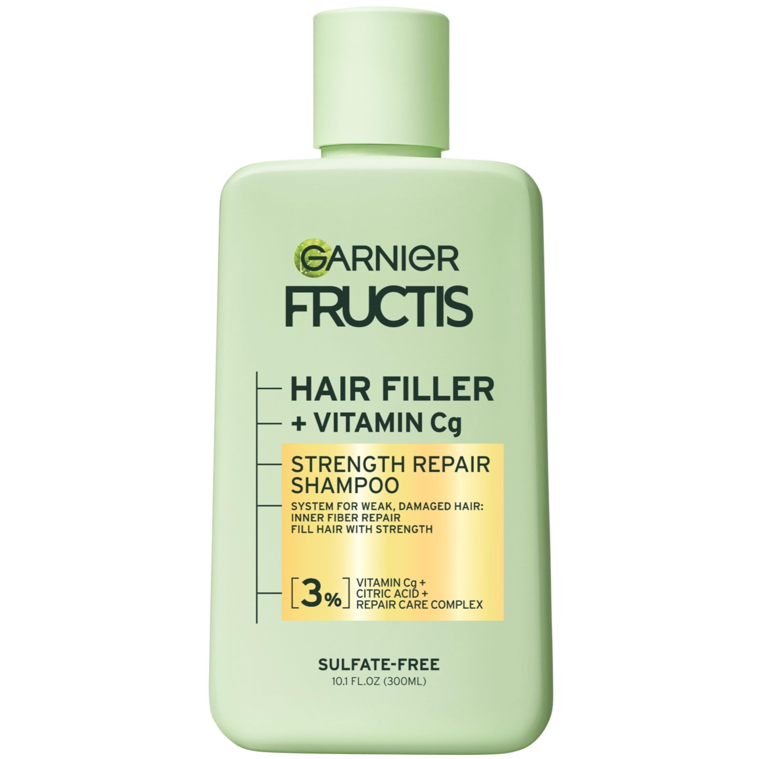 Garnier Fructis Hair Filler Strength Repair Shampoo with Vitamin C for Weak, Damaged Hair
| Sulfate Free Shampoo for We