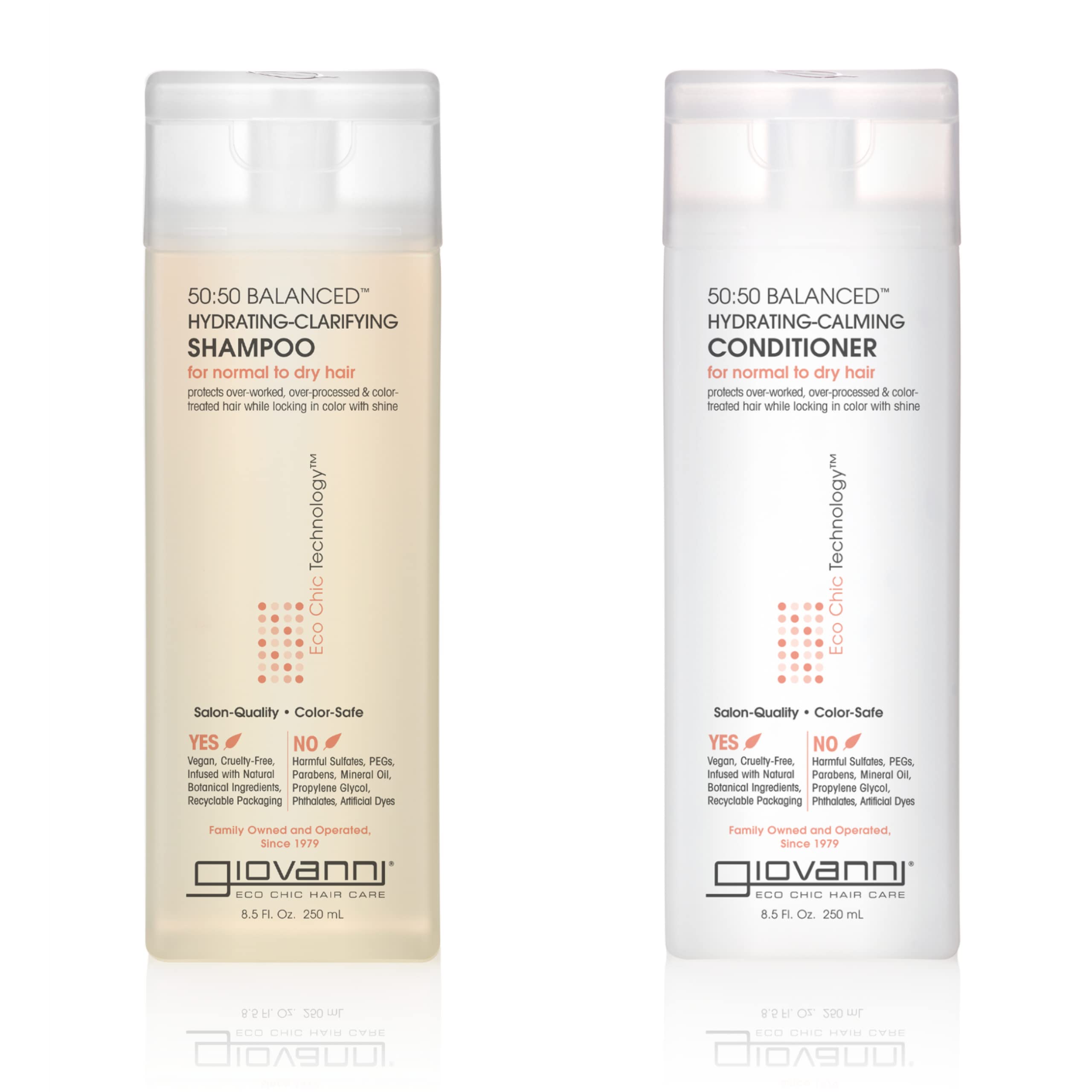 Giovanni 50:50 Balanced Shampoo and Conditioner Set for Women and Men - Clarifying Shampoo and Moisturizing Conditioner